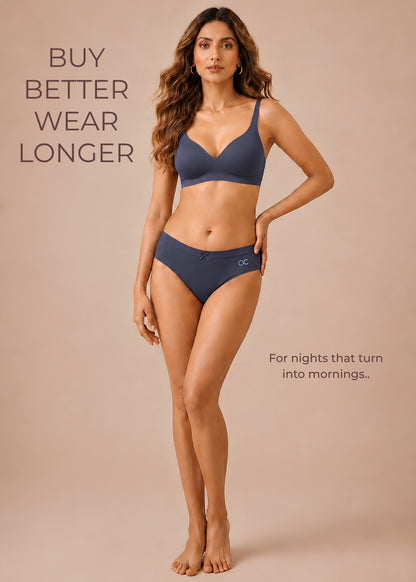 Seamless Comfort Hipster Brief – Navy Blue