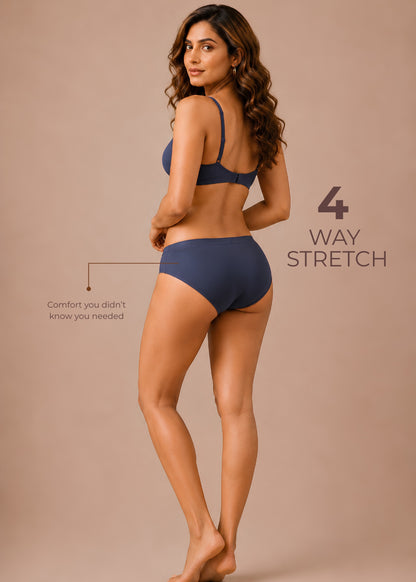 Seamless Comfort Hipster Brief – Navy Blue