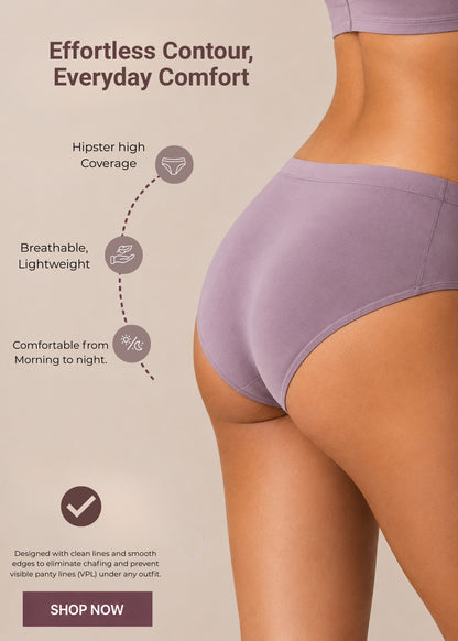 Seamless Comfort Hipster Brief – Lavender